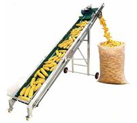 Convoyeur à bande grimpant électrique pour granulés industriels avec support pliable, machine de transport à bande PVC pour la production de matériaux, l'emballage de céréales(3m,W40cm)
