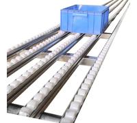 Convoyeur à gravité léger - Système de Rouleaux industriels en Plastique ABS 50 cm de Large x 300 cm de Long. Rouleaux de convoyeur pour Une manutention Efficace des matériaux.