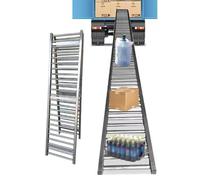 Convoyeur à rail d'écoulement robuste avec rouleaux en acier galvanisé anti-rayures pour un chargement efficace du quai et un assemblage de clôture sécurisé