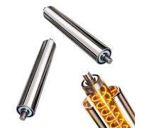 Convoyeur a rouleau 2 Rouleaux À Ressort pour Clôture Anti-coyotes, 50 48 40 36 32 30 28 25 24 22 21 20 18 17 16 15 14 13 12 10 Pouces, 120 110 100 90 80 70 60 50 CM(Dia 1"/25MM,L 50in/1220mm)