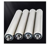 Convoyeur a rouleau Paquet de 4 rouleaux sans puissance - Pièce de rechange d'usine, rouleaux en acier inoxydable de 25, 32, 38, 50, 60 mm de diamètre pour chaîne de montage, supports de rouleaux de p