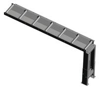Convoyeur à rouleaux d'entrée / de sortie 2000 x 290 mm Metallkraft RB2000290