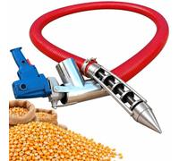 Convoyeur à Vis 2800 W, Machine d'Aspiration de Grains, 100-200 kg/min | Tuyau flexible renforcé et spirale manganèse pour céréales, aliments, engrais, sable et ciment(Single,5m)