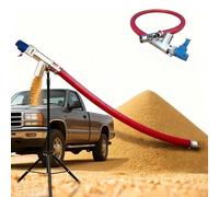 Convoyeur à vis sans fin de 1,5 m, pompe d'aspiration de grains avec port d'alimentation en acier inoxydable, protection automatique contre la surchauffe pour un transfert efficace