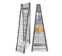 Convoyeur d'entrepôt léger, glissières à rouleaux non alimentées avec rouleaux en acier galvanisé de 2,5 cm, idéal pour décharger des boissons et des boîtes à eau canons