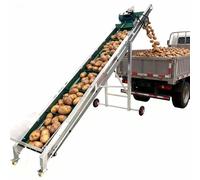 Convoyeur grimpant électrique à bande en PVC avec support réglable en hauteur pour la production de matériaux, de pommes de terre, de légumes et de soja(3m,W40cm)