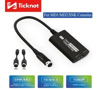 Convweter upscaler RGBS pour Console de jeu SEGA MD1 MD2 SNK, convertisseur adaptateur HDMI 1080P avec commutateur de rapport 16:9 4:3 converter