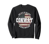 Conway Arkansas, Drapeau américain Vintage Sweatshirt