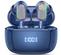 Conyat Ecouteur Traducteur Instantané, 40 Heure Bluetooth 5.4 Ecouteurs sans Fil avec 164 Langues, 3 en 1 Écouteur AI Traduction Vocale Instantanée, Bleu mer