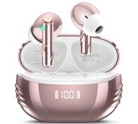 Conyat Ecouteur Traducteur Instantané, Bluetooth 5.4 Ecouteurs sans Fil avec 164 Langues, Écouteur AI Traduction Vocale Instantanée, 40 Heure, 3en1, Rose