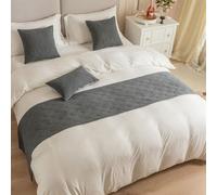Cooalinar ÉCharpe De Lit,Chemin De Lit HôTel,Chemins De Lit,Drapeau De Lit,Chemin De Lit HôTel Doux Qui Ne Se DéColore Pas,Couleur Unie Chemin De Lit HôTel,Doux,pour HotêL Chambre