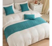 Cooalinar ÉCharpe De Lit,Chemin De Lit HôTel,Chemins De Lit,Drapeau De Lit,Chemin De Lit HôTel Doux Qui Ne Se DéColore Pas,Couleur Unie Chemin De Lit HôTel,Doux,pour HotêL Chambre