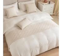 Cooalinar ÉCharpe De Lit,Chemin De Lit HôTel,Chemins De Lit,Drapeau De Lit,Chemin De Lit HôTel Doux Qui Ne Se DéColore Pas,Couleur Unie Chemin De Lit HôTel,Doux,pour HotêL Chambre