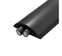 Cooalinar Goulotte éLectrique,Goulotte Passe Cable Sol,Cache Fil Electrique,Auto-AdhéSif Canal De CâBle pour Sol,Cache Fil éLectrique Sol Auto-AdhéSif,Alliage D'Aluminium,pour Le Bureau