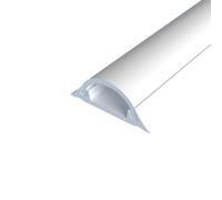 Cooalinar PVC Blanc Goulotte Electrique,Passage De Cable Au Sol AdhéSif,Goulotte Passe Cable en PVC,Cache-CâBle De Sol,Cache Cable Sol,Passe Cable Sol,Matériau PVC,pour Le Bureau