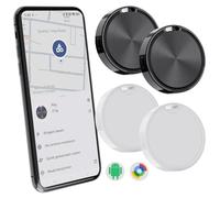CooAoo Air Tag Lot de 4 trackers Android compatibles avec Google Find Hub (uniquement Android) IP67 Bluetooth Tracker Android Smart Tag sans ABO KeyFinder pour clés, bagages, sacs, valises