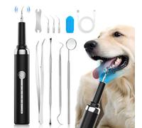 COOASSIT Kit de retrait de plaque et de tartre pour chiens, faible bruit, étanche, ultrasons pour animaux de compagnie