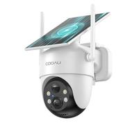 COOAU 2K Camera Surveillance WiFi Exterieure sans Fil | Caméra Solaire 3MP 360° PTZ, Wi-FI 6, Détection PIR Intelligente, Alarme Anti-Intrusion, Vision Nocturne Couleur, Recharge Basse Luminosité