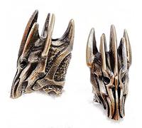 Coob EDC Paracorde Pendentif Perle, Charm Fermeture Éclair PUL. Hand-casted Impressionnante Perles Pendentifs pour bracelet Cordon Keychain Leon Riddick Transformers Spider Man Daenerys Dragon (1 pièce/Lot), SAURON HEAD Bronze