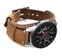 Coobes Compatible avec Samsung Galaxy Watch 46mm / Galaxy Watch 3 45mm /Gear S3 Frontier/Classic Bracelet, 22mm Cuir Veritable Bande Remplacement Strap avec Boucle en Acier Inoxydable