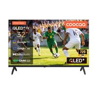 Coocaa Smart TV 32 pouces, 80 cm, TV QLED HD compatible avec Google TV, HDR10, Audio Dolby, Bluetooth 5.1, EyeCare, Google Cast, Triple tuner DVB-T/-T2/-C/-S/-S2 CI+