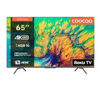 Coocaa TV Smart 65 pouces UHD avec Roku TV, HDR10, EyeCare Premium (faible lumière bleue), triple tuner, streaming fluide