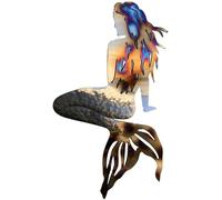 Coocar Décoration murale en métal pour extérieur, décoration nautique, sirène en fer, sculpture à suspendre pour la maison, le jardin, la plage, 40 cm x 25 cm, B