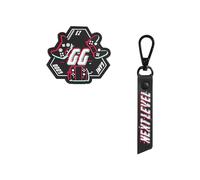 coocazoo Colour Up Ensemble de pendentifs & clip pour sac à dos d'écolier Coocazoo Motif & Pendentif interchangeable & personnalisé à partir de la 3e année, Gaming - Noir/rouge, Gaming
