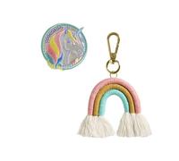 coocazoo Colour Up Kit de suspension et patch velcro pour sac à dos d'écolier Mate, Joker & Porter, motif & pendentif, interchangeable & individuel, à partir de la 3ème classe, Licorne - Multicolore