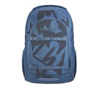 Coocazoo Every Sac à dos d'écolier ergonomique et réglable en hauteur avec sangle de poitrine et ceinture abdominale, Graffiti Groove - Bleu, Graffiti Groove