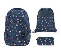 Coocazoo MATE Ensemble cartable 3 pièces pour filles et garçons à partir de la 4ème vec sac à dos, trousse et sac de sport, Bubble Dreams, taille unique