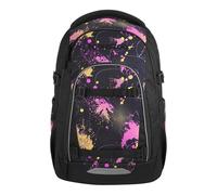 Coocazoo Mate Sac à dos d'écolier ergonomique et réglable en hauteur et en taille avec sangle de poitrine et ceinture abdominale, Colour Drift - Noir, Colour Drift