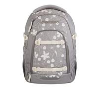 Coocazoo Mate Sac à dos d'écolier ergonomique et réglable en hauteur et en taille avec sangle de poitrine et ceinture abdominale, Vanilla Bloom - Gris, Vanilla Bloom