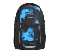 Coocazoo Mate Sac à dos d'écolier ergonomique et réglable en hauteur et en taille avec sangle de poitrine et ceinture abdominale, Mystic Clouds - Noir et bleu, Mystic Clouds