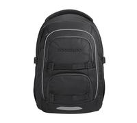 Coocazoo PORTER Black Coal Sac à dos d'écolier, noir, ergonomique et réglable, hauteur et taille, avec sangle de poitrine et ceinture ventrale, à partir de la 3e classe