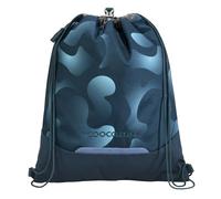 coocazoo Sac de gym avec poche zippée et cordon de serrage, éléments réfléchissants, boucle de fixation pour sac à dos d'écolier, 10 litres, 3ème qua Flow - Bleu, Aqua Flow