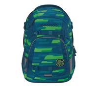 coocazoo Sac d'école bleu foncé vert clair pour fille et garçon - Mate School Backpack Lime Stripes 218898