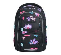 coocazoo Sac d'école noir bleu clair pour fille - Porter Backpack Floral Artnight 339798