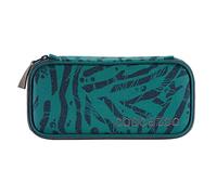 Coocazoo Trousse à Crayons PencilDenzel, Trousse à Crayons, Compartiment géotriangulaire, Compartiment pour Emploi du Temps, Porte-Stylo Amovible, Compartiment supplémentaire zippé, Vert