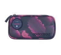 coocazoo Trousse avec patch velcro, trousse à crayons, grand compartiment principal, passants pour compas et équerre, poche pour emploi du temps, poche zippée, à partir de la 3ème classe, Berry Marble