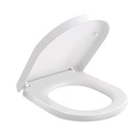 COOCHEER Abattant de WC antibactérien en polypropylène avec fonction de libération rapide et fermeture en douceur, couvercle de toilette avec système d'abaissement automatique, installation et