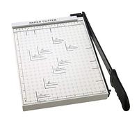 COOCHEER Coupe-papier professionnel pour photos - Massicot à levier - Appareil de reliure - Pour l'école et le bureau - Blanc - A4