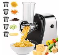 COOCHEER Râpe Électrique 5-en-1 250W - Acier Inox, Sans BPA