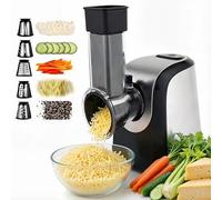 COOCHEER Râpe Électrique 5 en 1 et Coupe-Légumes 150W, Argenté