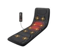 CooCoCo Tapis de massage avec chaleur, tapis de massage avec 10 moteurs de vibration, masseur complet pour le cou et le dos, masseur de lit pour les épaules, les lombaires et les jambes, royal