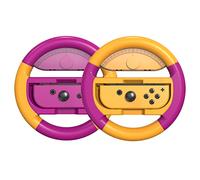 COODIO Volant Pro Switch, Steering Wheel Joy-Con, Prise Confortable Volant de Course Pour Mario Kart 8 Deluxe / Nintendo Switch & Modèle OLED, Violet Néon / Orange Néon (Pack de 2)