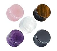 COOEAR 10PC Steinohrstöpsel Double Flare Sattel Stretching Jauges Expander 6mm à 16mm.