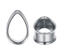 COOEAR Jauges Oreilles Bouchons et tunnels Boucles d'oreilles double évasées Amélioration du piercing larme 1 paire de civières d'emballage cadeau de 6mm to 25mm.