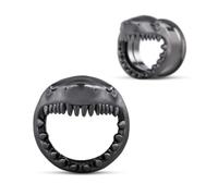 COOEAR Tunnel en acier inoxydable, boucles d'oreilles en forme de requin, appareils de mesure à vis pour les oreilles., 7/8"(22mm)