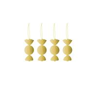 Cooee Design Cooee Décoration de Noël Laiton Lot de 4 Caramel